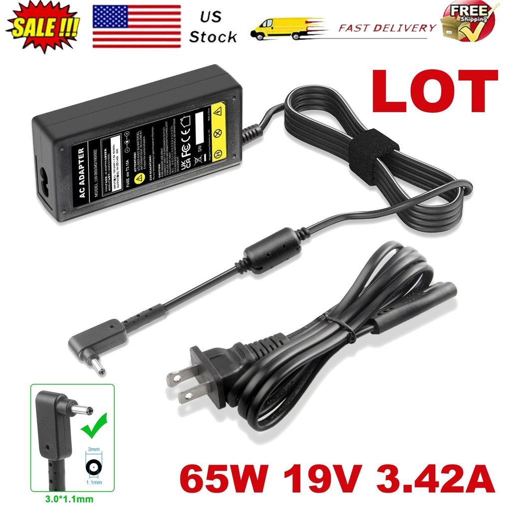 Lot 19V 3.42A 65W AC Adapter Laptop Power Charger for Acer ChromeBook C720 C720P
