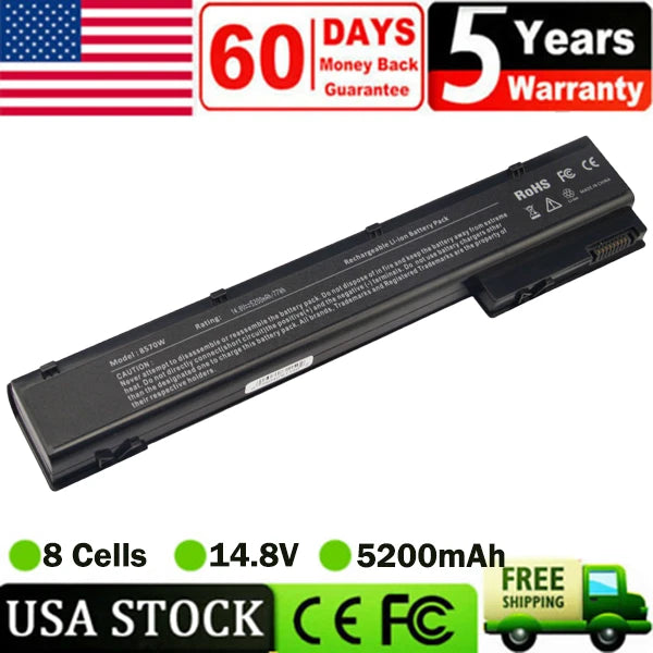 For HP Elitebook 8560W 8760W Laptop Battery VH08 632114-141 632425-001 VH08XL US