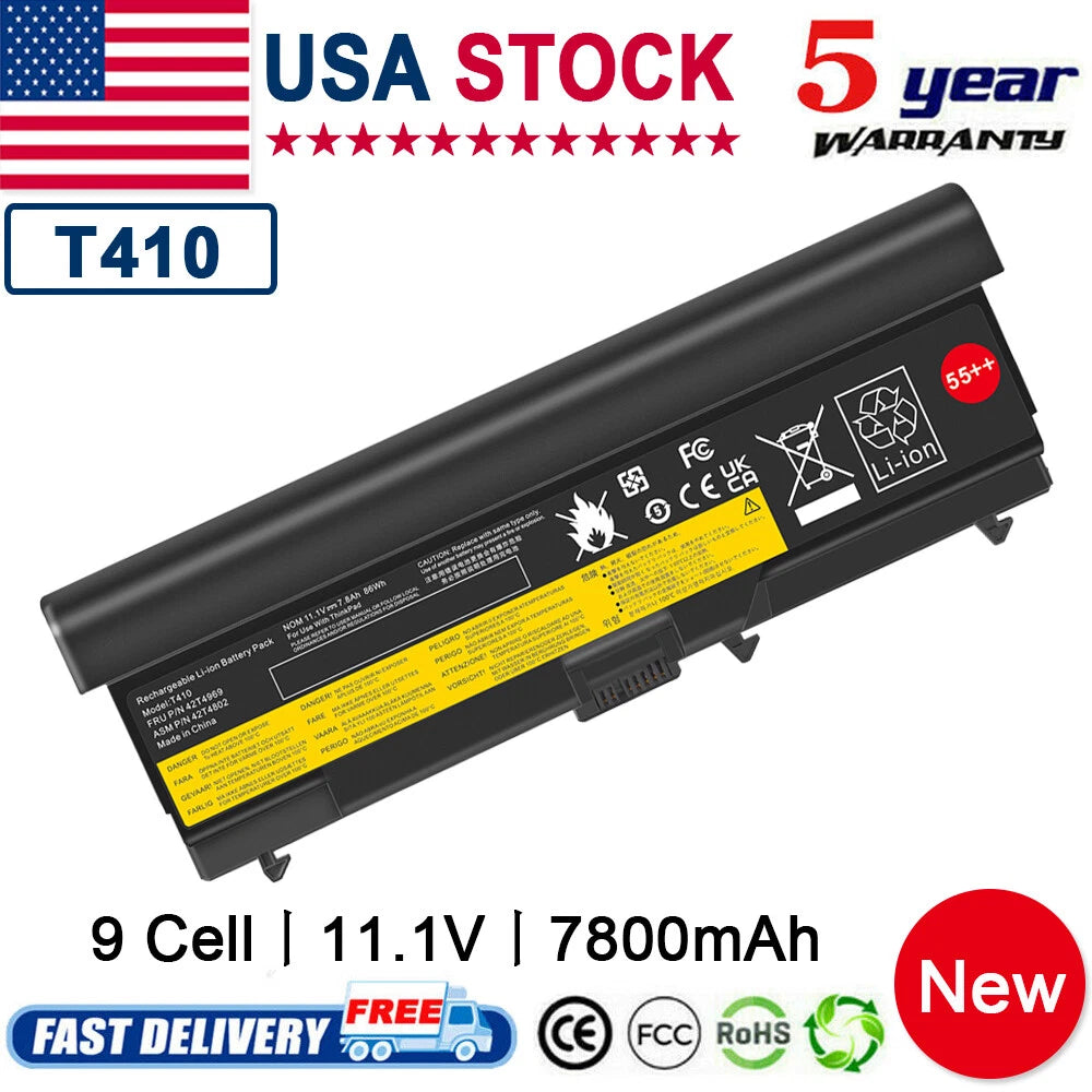 Battery for Lenovo ThinkPad T410 T420 T510 T520 SL410 SL510 E420 E425 E520 9Cell