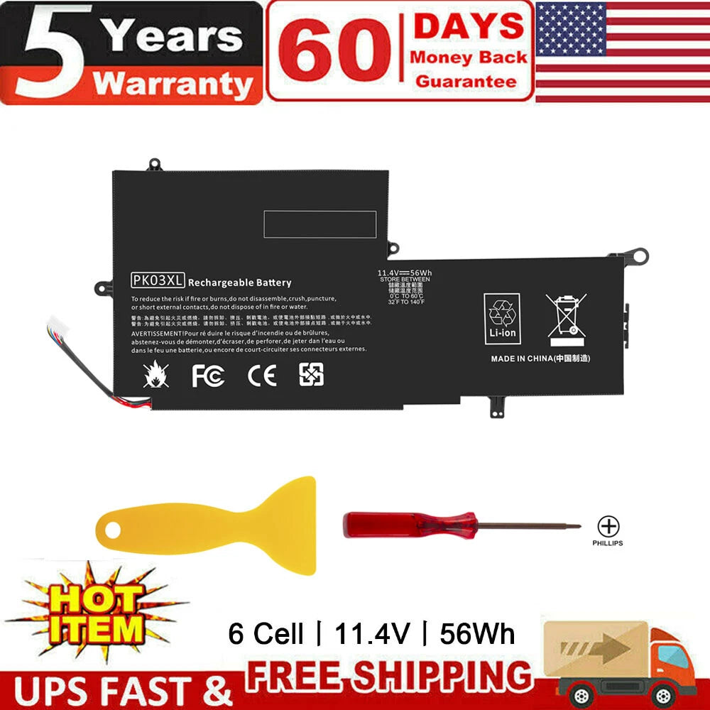 PK03XL Battery For HP Spectre X360 13-4116dx 13-4103dx 13-4101dx HSTNN-DB6S PC