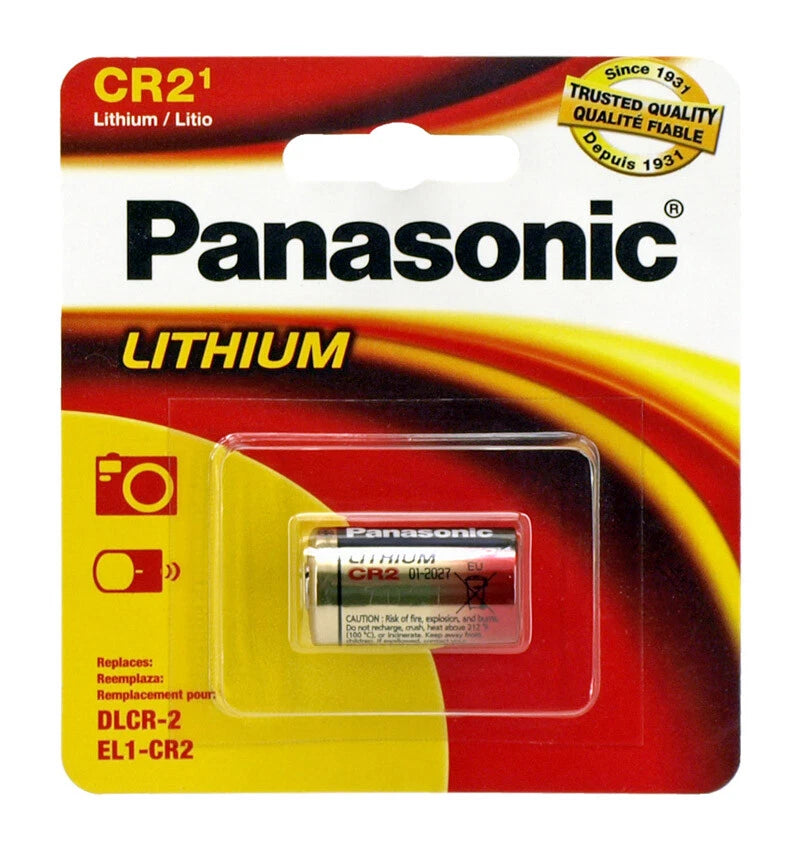 2 Pack Panasonic CR-2 CR2 Lithium 3v Lithium Battery Compatible With EL-CR2 GPCR