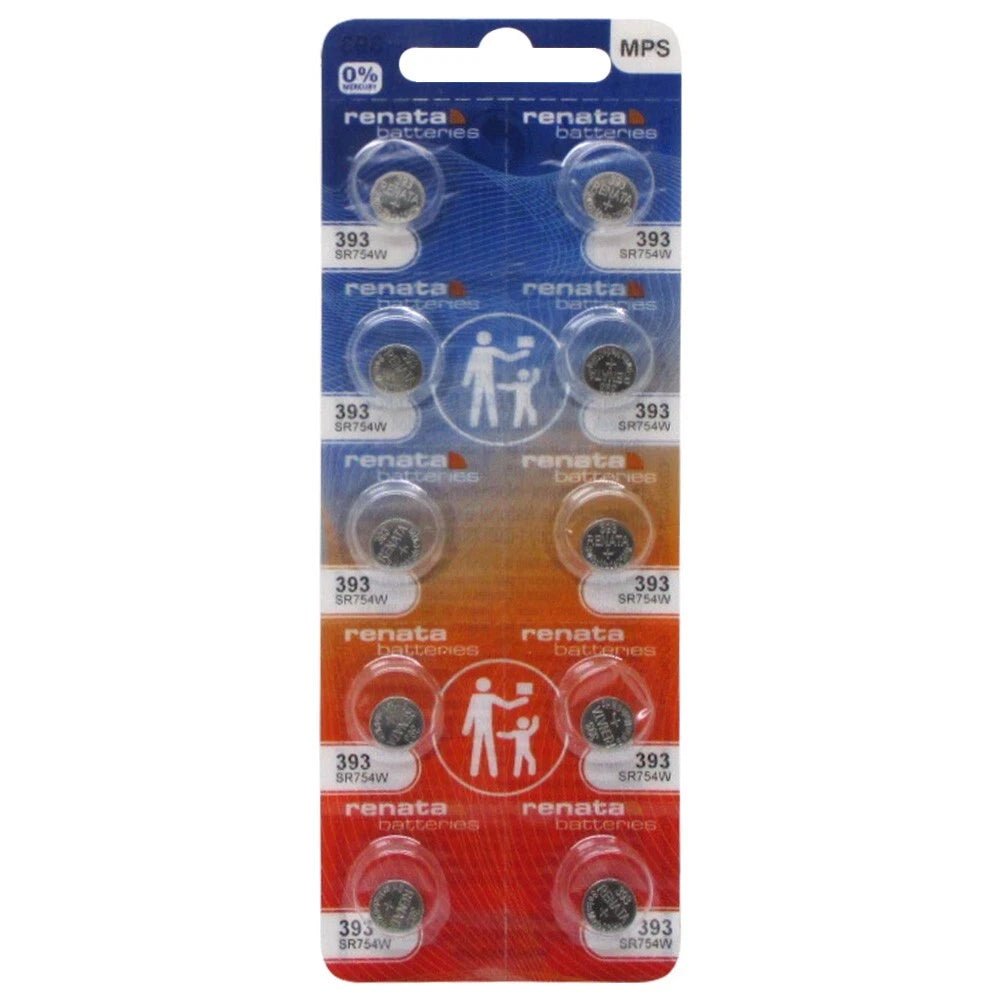393 Renata Silver Oxide Watch / Electronic Battery 10 Pcs