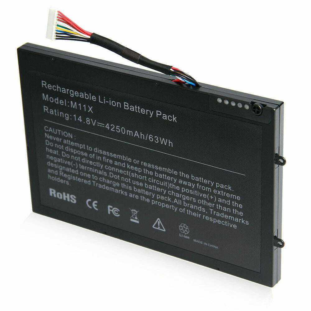 63Wh Battery for DELL Alienware M11x M14x R1 R2 R3 Series PT6V8 8P6X6 P06T