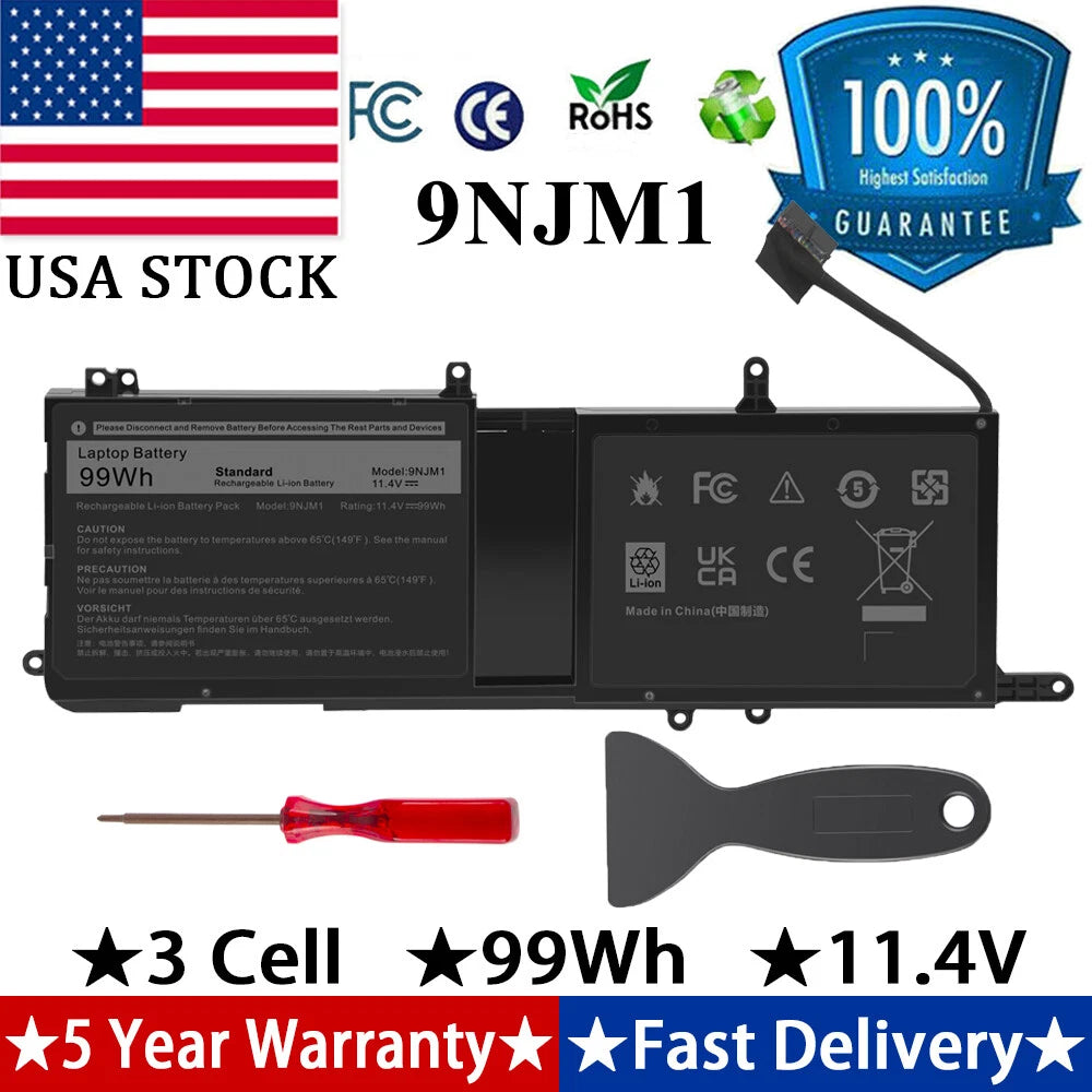 For Dell Alienware 15 R3 17 R4 Battery 99Wh 11.4V Battery 001D82 9NJM1 MG2YH