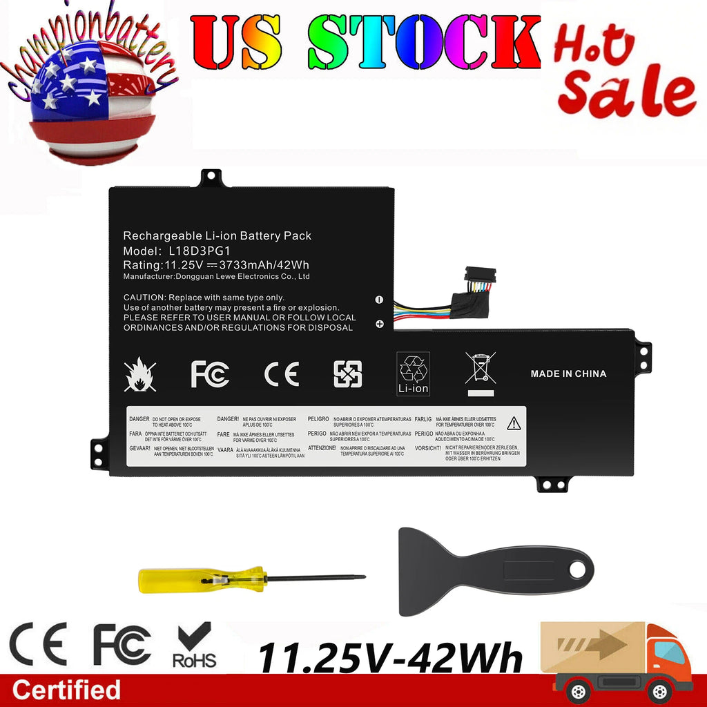 L18D3PG1 Laptop Battery For Lenovo 100E 300E 500E Chromebook 2nd Gen L17M3PB0