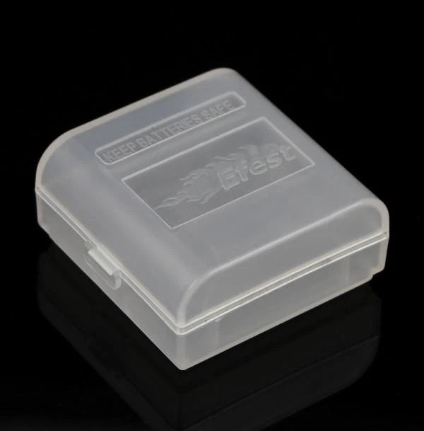 1 White Clear Plastic Battery Case/Box for 18350 Battery