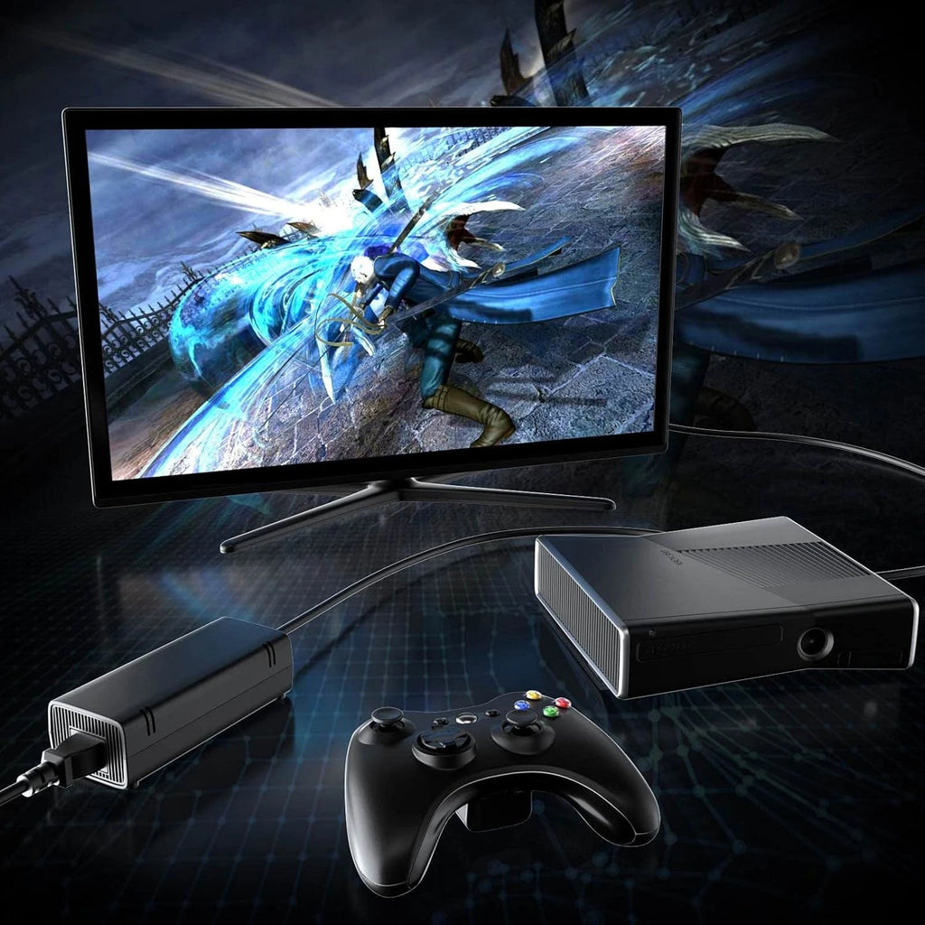 For Microsoft Xbox 360 Slim/S Power Supply Brick AC Adapter Charger w/Power Cord