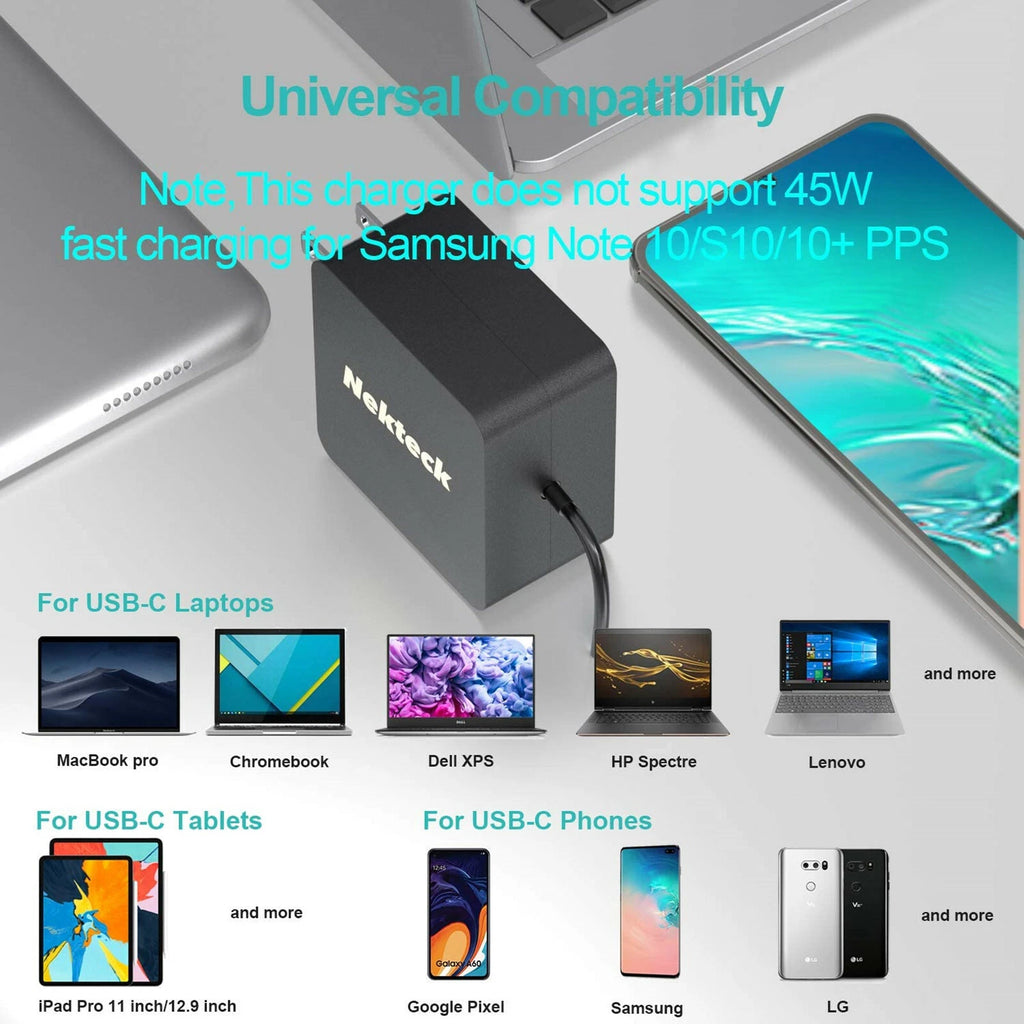 USB-C Adapter Charger for HP Elite x2 1012 G1 1012 G2 210 G2 TPN-CA01 Power Cord