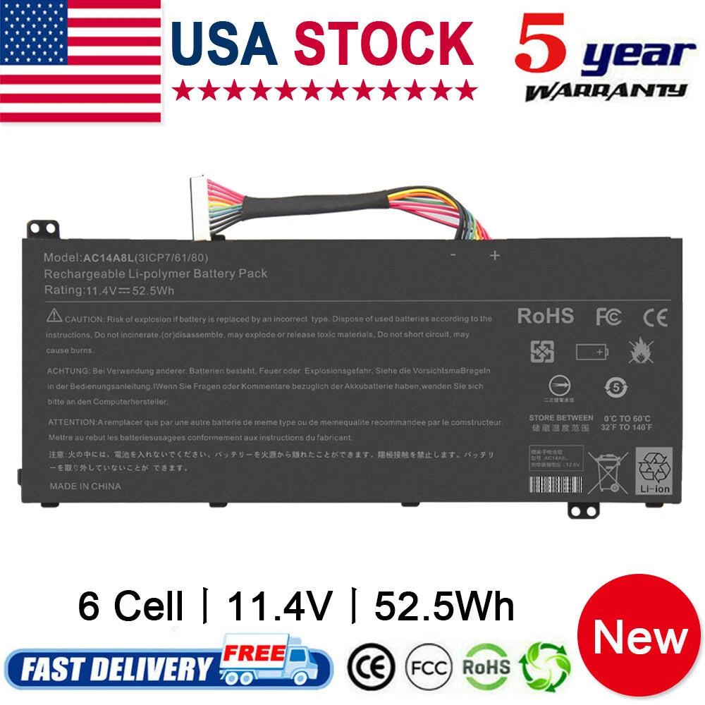 AC14A8L Battery For Acer V15 Nitro Aspire VN7-571G VN7-591G VN7-791G