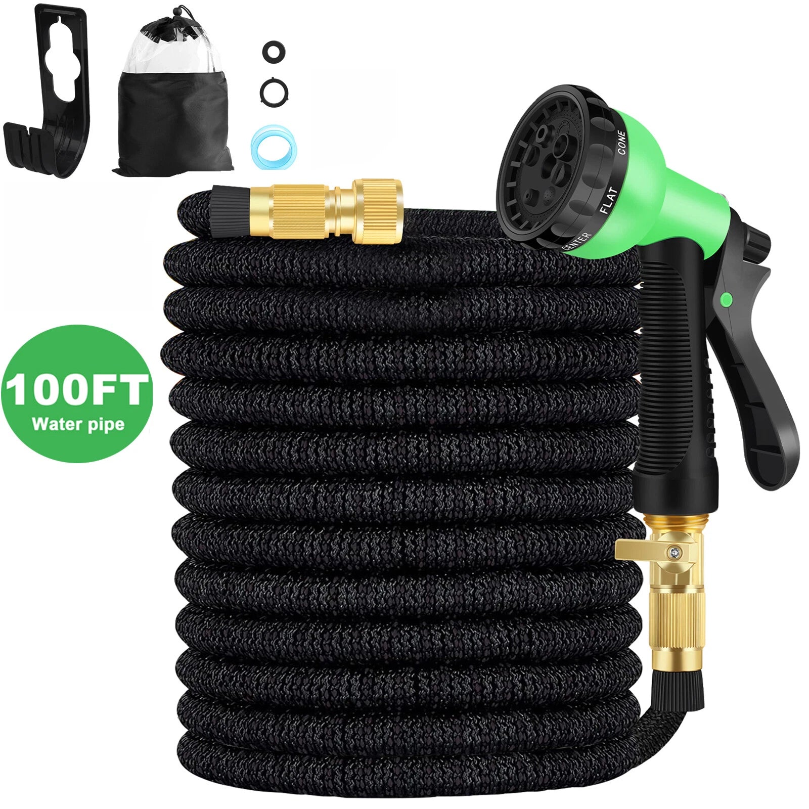 4X Stronger Deluxe Heavy Duty Expandable Flexible Garden Water Hose Pipe 100FT
