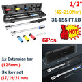??1/2" DRIVE TORQUE WRENCH CR-V STEEL RATCHET 42-210N.M 31-155 FT.LB REPAIR TOOL