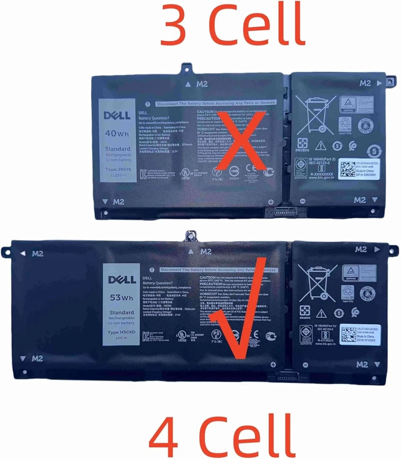 Genuine OEM H5CKD Battery Dell Latitude 3410 3510 Inspiron 5508 5509 53Wh