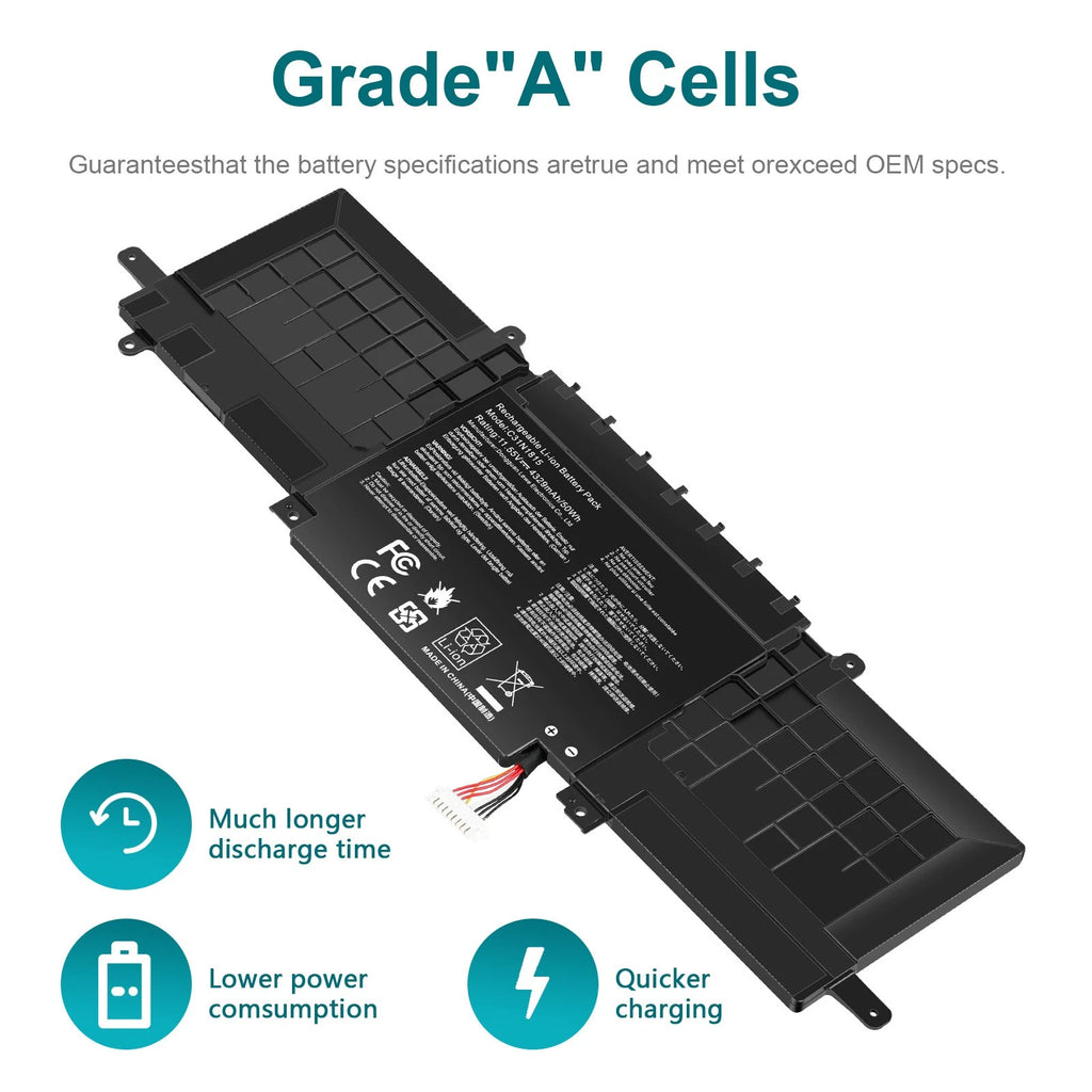 C31N1815 Battery For ASUS Zenbook 13 UX333FN UX333FA RX333FN U3300FN UX333FA