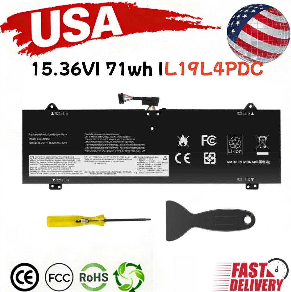 Battery For Lenovo Ideapad Yoga 7i 7-14ITL5 7-14ARB7 L19C4PDC L19M4PDC L19L4PDC