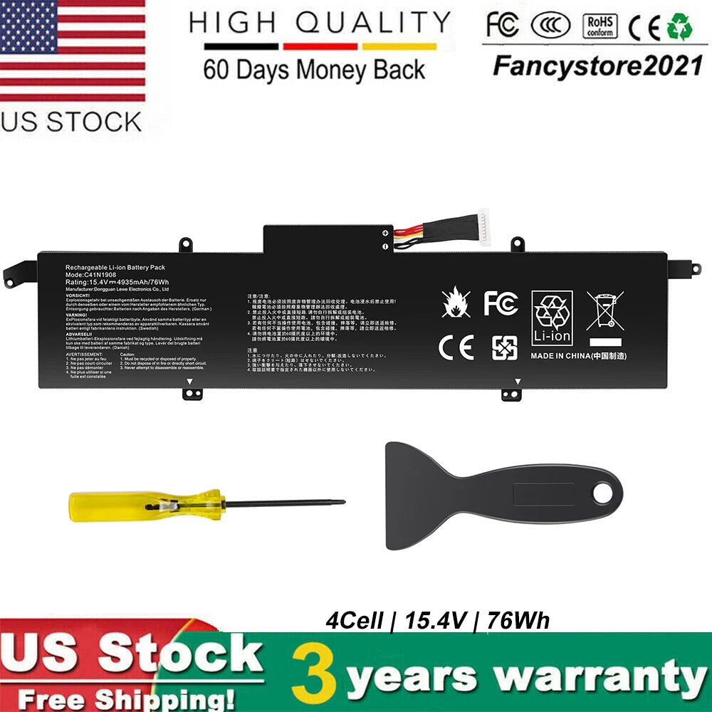 C41N1908 NEW Battery For ASUS ROG Zephyrus G14 GA401 GA401i GA401iv GA401q/qh/qm