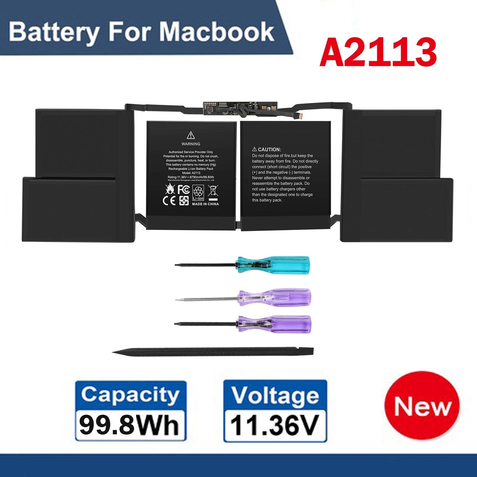 Replacement A2113 Battery for Apple MacBook Pro 16" A2141 2019 2020 EMC 3347 NEW