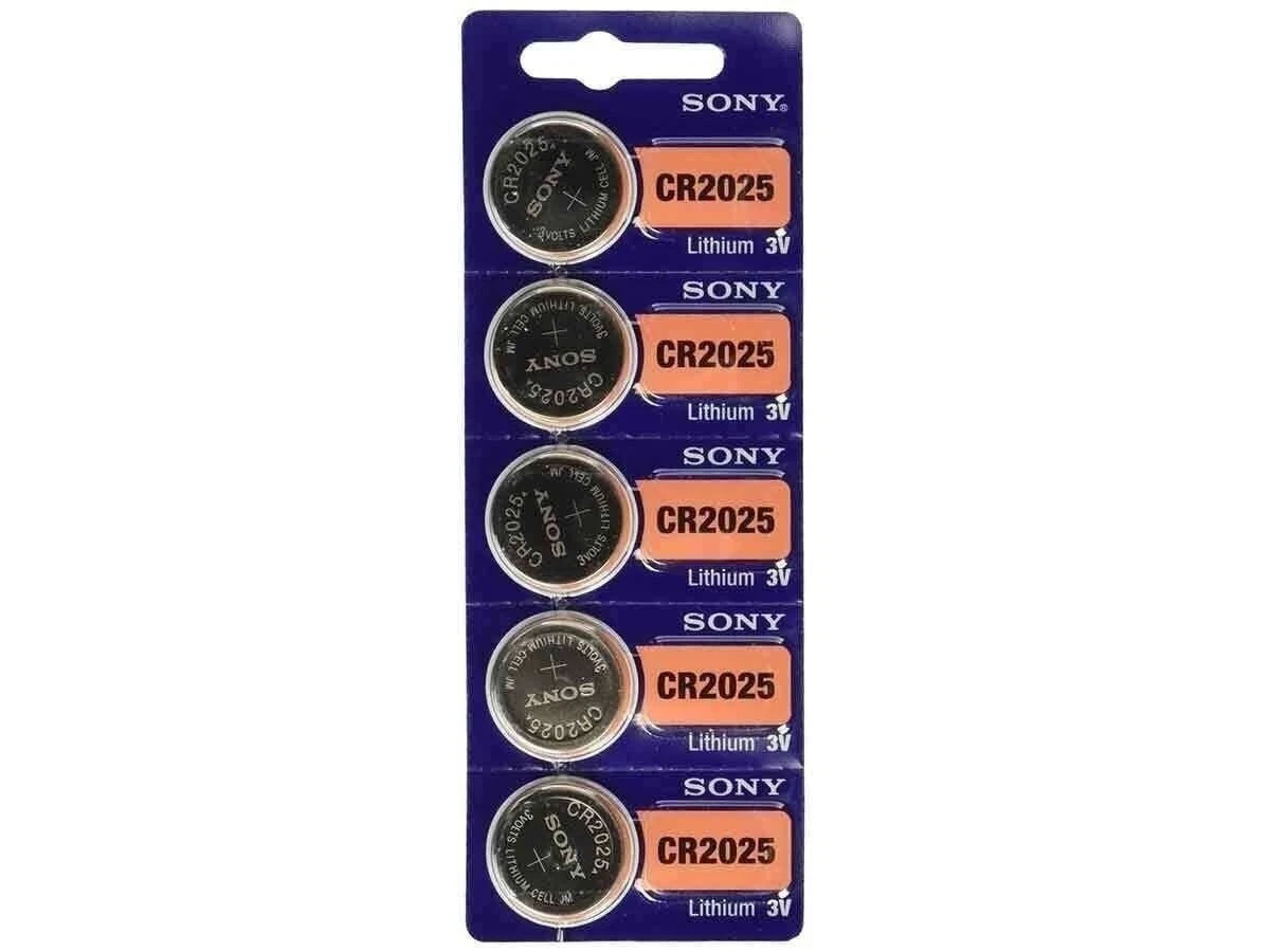 **FRESHLY NEW** 5x SONY CR2025 Lithium Battery 3V Exp 2028+ Pack 5 pcs Coin Cell