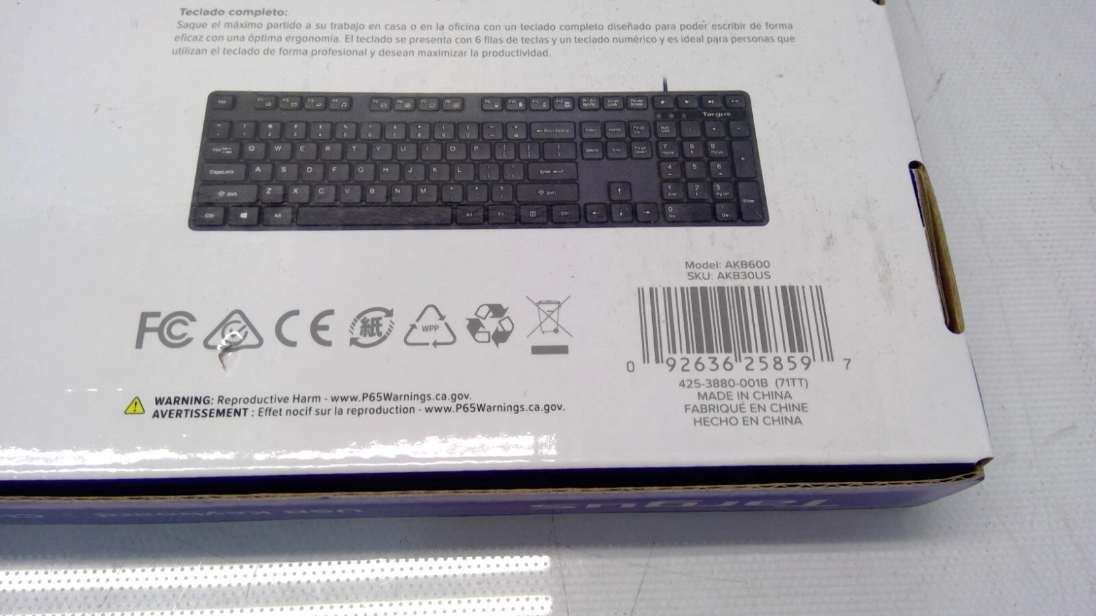 (NEW) LOT OF3 Targus MODEL:AKB600 USB Wired Keyboard SKU:AKB30US