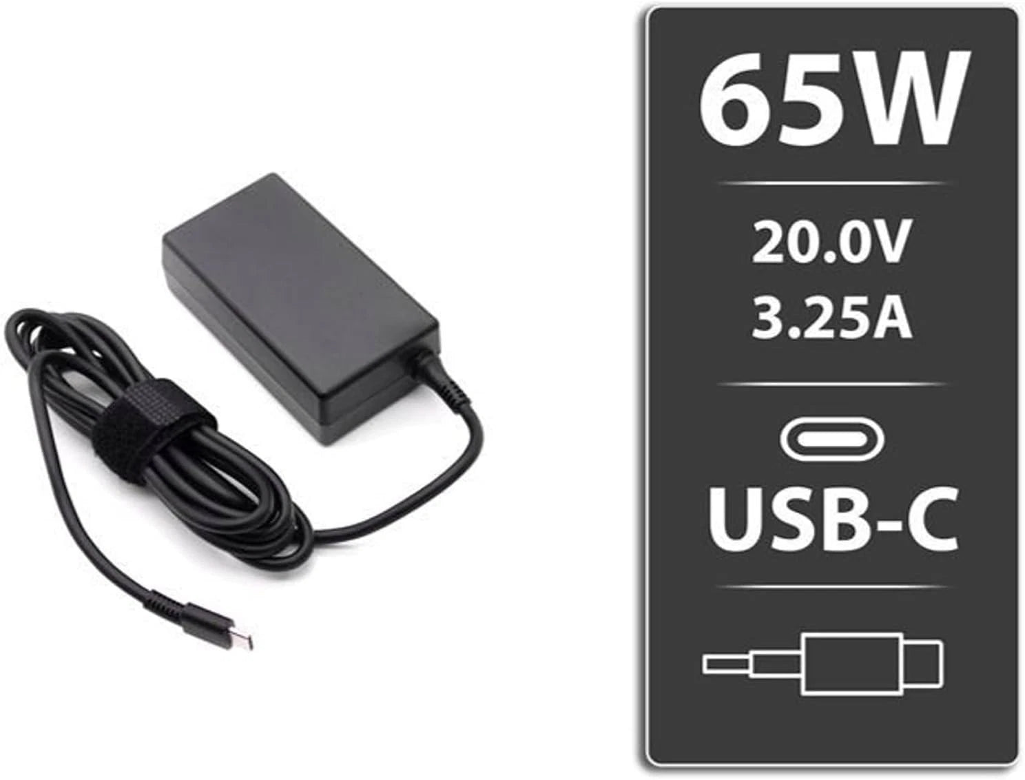 Genuine 65W USB-C Charger for HP EliteBook x360 L65505-003 L67440-001 TPN-DA20