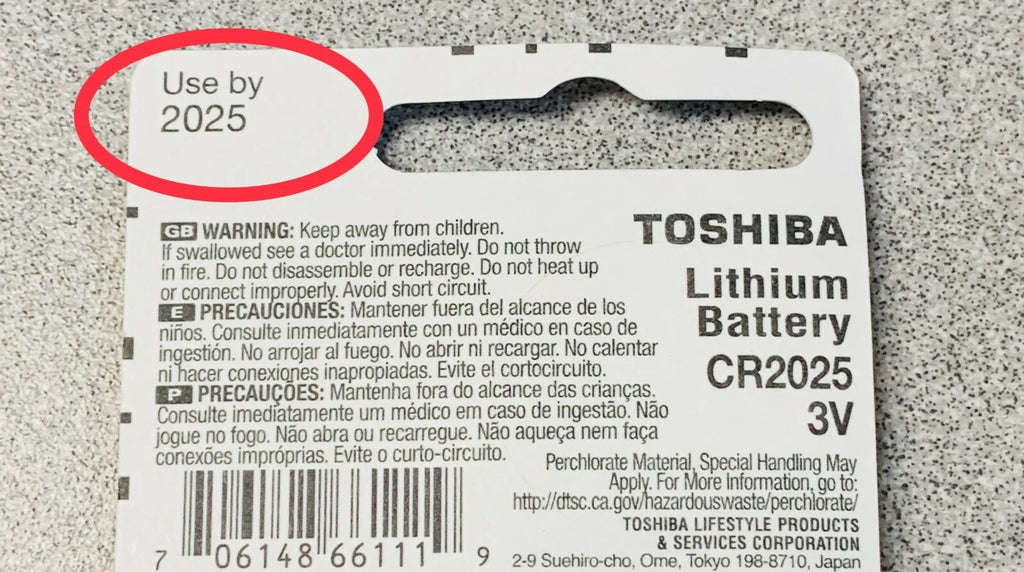 1 X Original Toshiba CR2025 CR 2025 3V LITHIUM BATTERY BR2025 Watch EXPR 2025