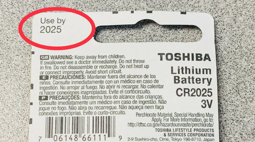 1 X Original Toshiba CR2025 CR 2025 3V LITHIUM BATTERY BR2025 Watch EXPR 2025