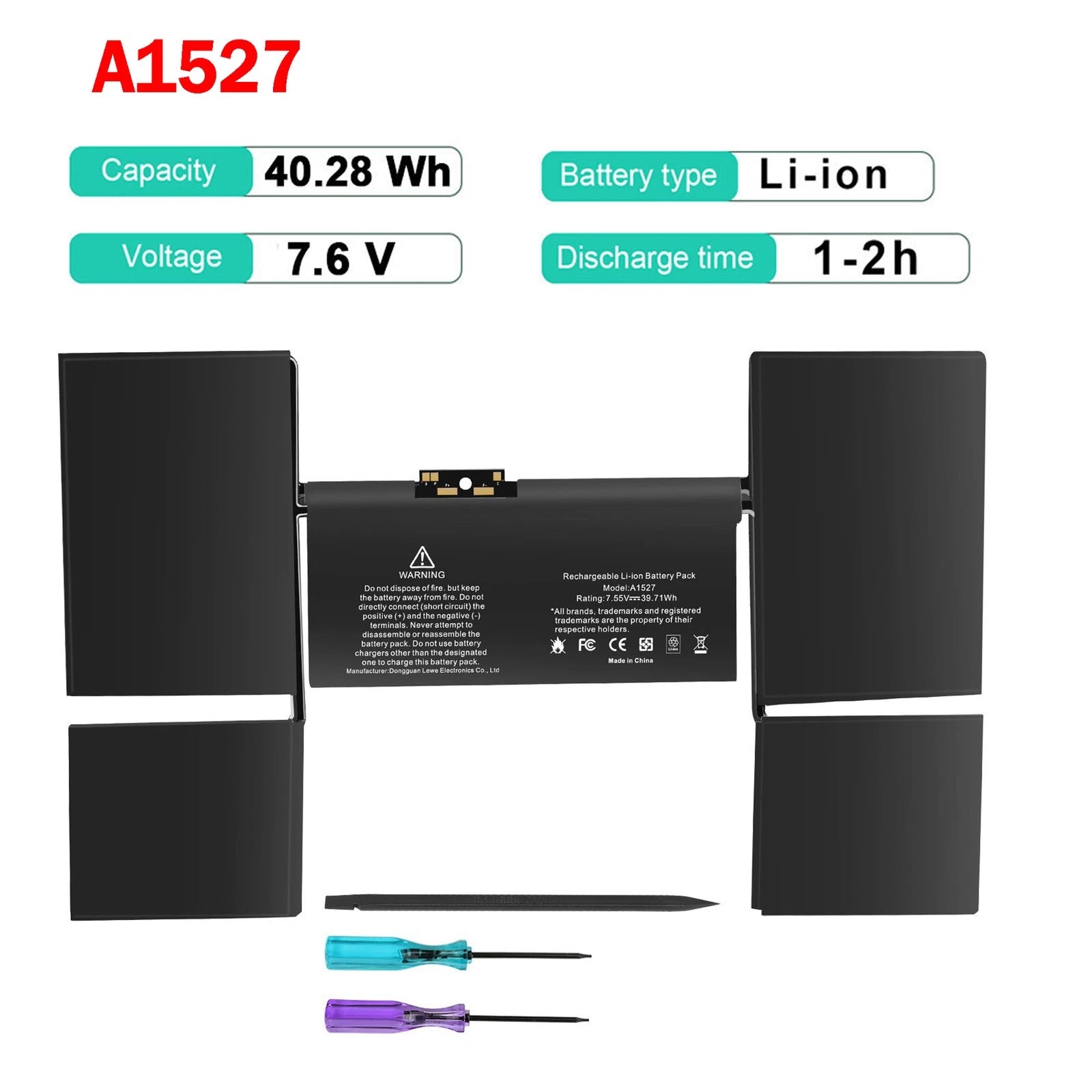 A1527 A1534 Battery For Apple MacBook Retina 12" Early2015 2016 Mid 2017 39.71Wh