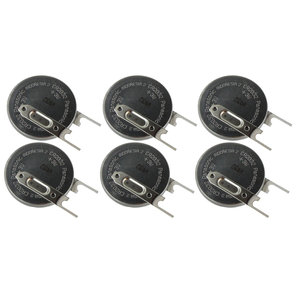 6x CR-2032/VBN 3V Lithium Coin Battery Vert 2 PC Pins CMOS Display
