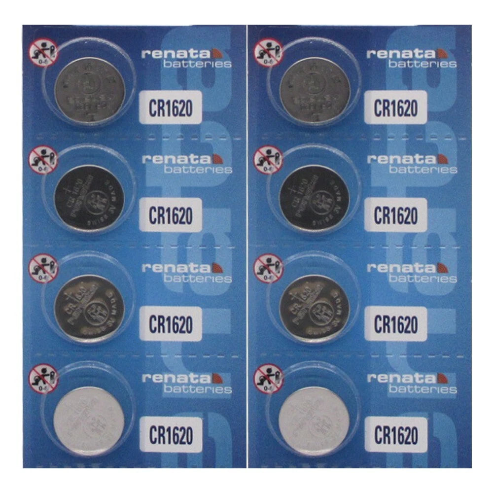 8 Pieces CR1620 CR 1620 3 Volt Lithium Battery By Renata