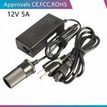 AC Wall Outlet To 12V 5A DC Cigarette Lighter Car Socket Adapter,Female US Plug