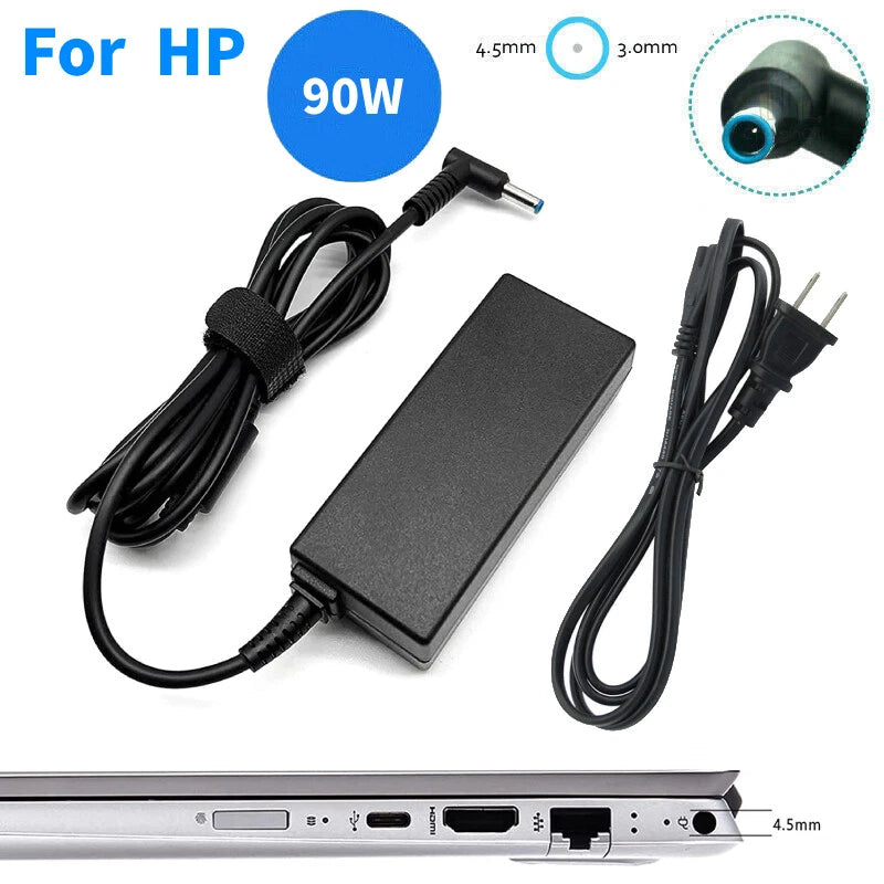 for HP 90W 19.5V Charger 709986-003 753560-004 710413-001 Blue Tip AC Adapter