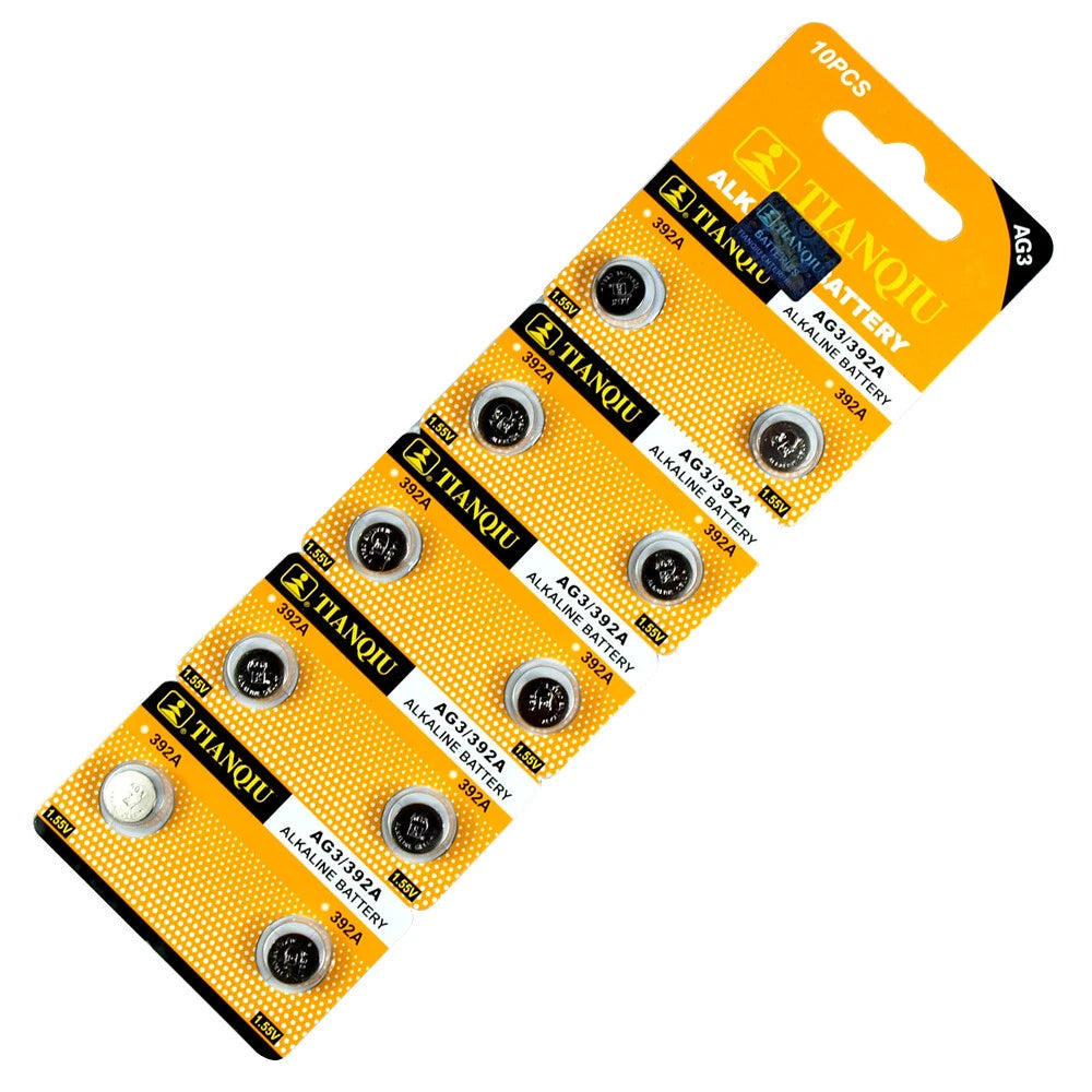 200 PCS LR41 AG3 392 LR736 1.5V Alkaline Battery for Watch Remote US Free ship