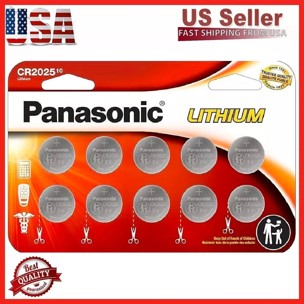 LOT 10-100 Panasonic LITHIUM BATTERY 3V CR2025 2025 BR2025 DL2025 Button Cell