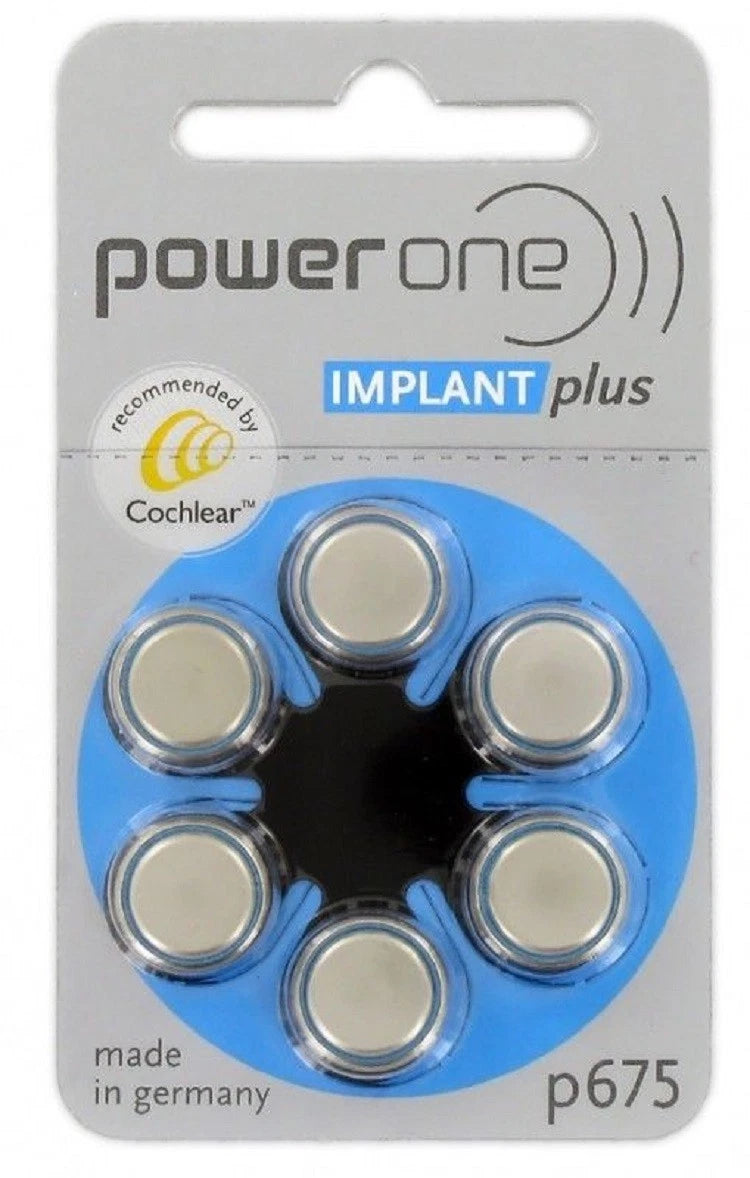 60 PowerOne Hearing Aid Batteries SIZE 10, 13, 312, Implant Made in Germany-2029