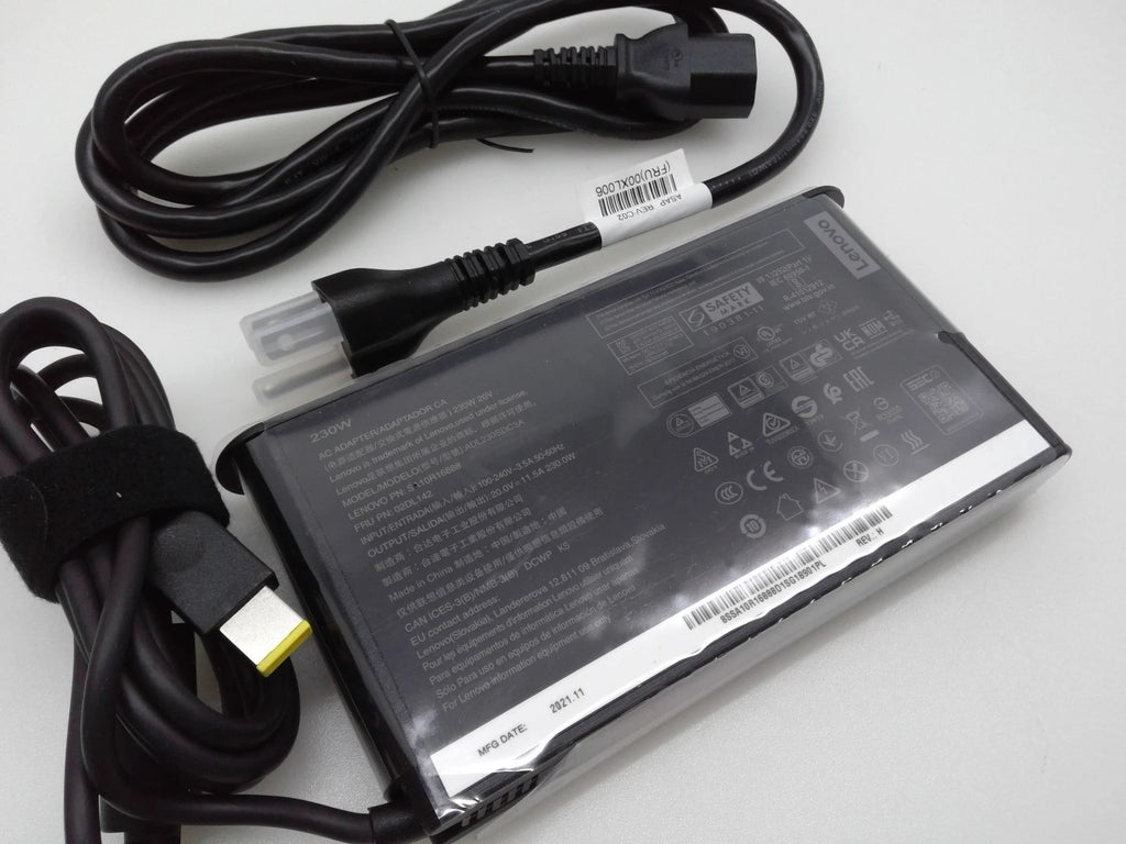 New OEM Lenovo 230W 20V 11.5A AC Power Adapter Charger Yellow Slim Square Tip