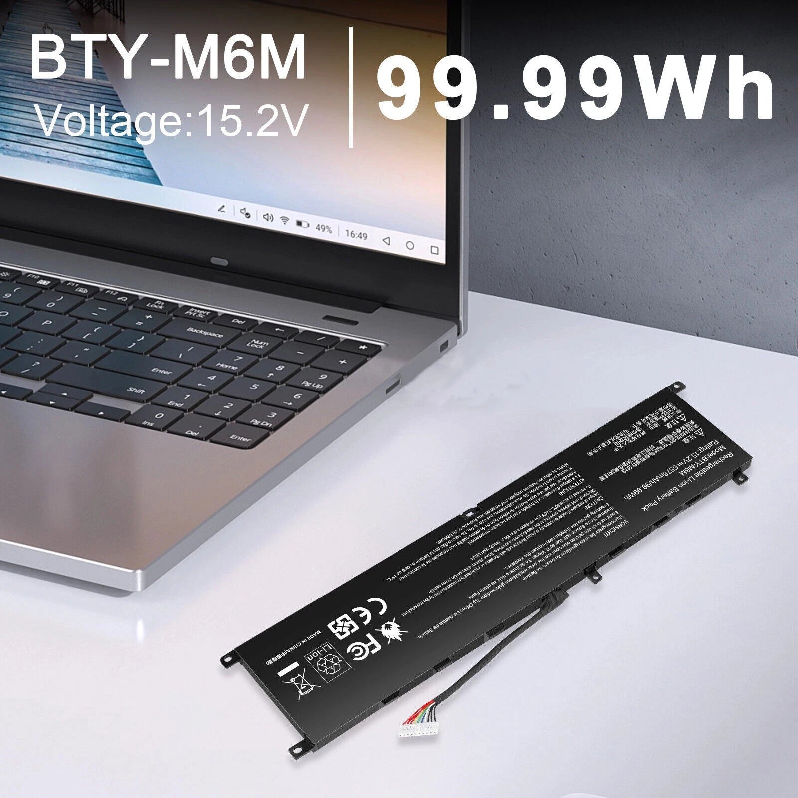 99.99WH BTY-M6M BATTERY FOR MSI GS66 Stealth 10SF 10SFS 10SGS GE66 Raider 10SD