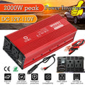 Car Power Inverter 1000/2000 Watts DC 12V to AC 110V Converter Adapter Charger