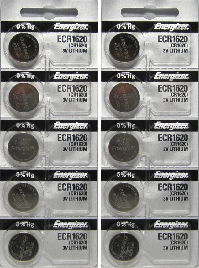 10 Piece Fresh Stock Energizer CR1620 BATTERY 3V LITHIUM CR 1620 DL1620 BR1620