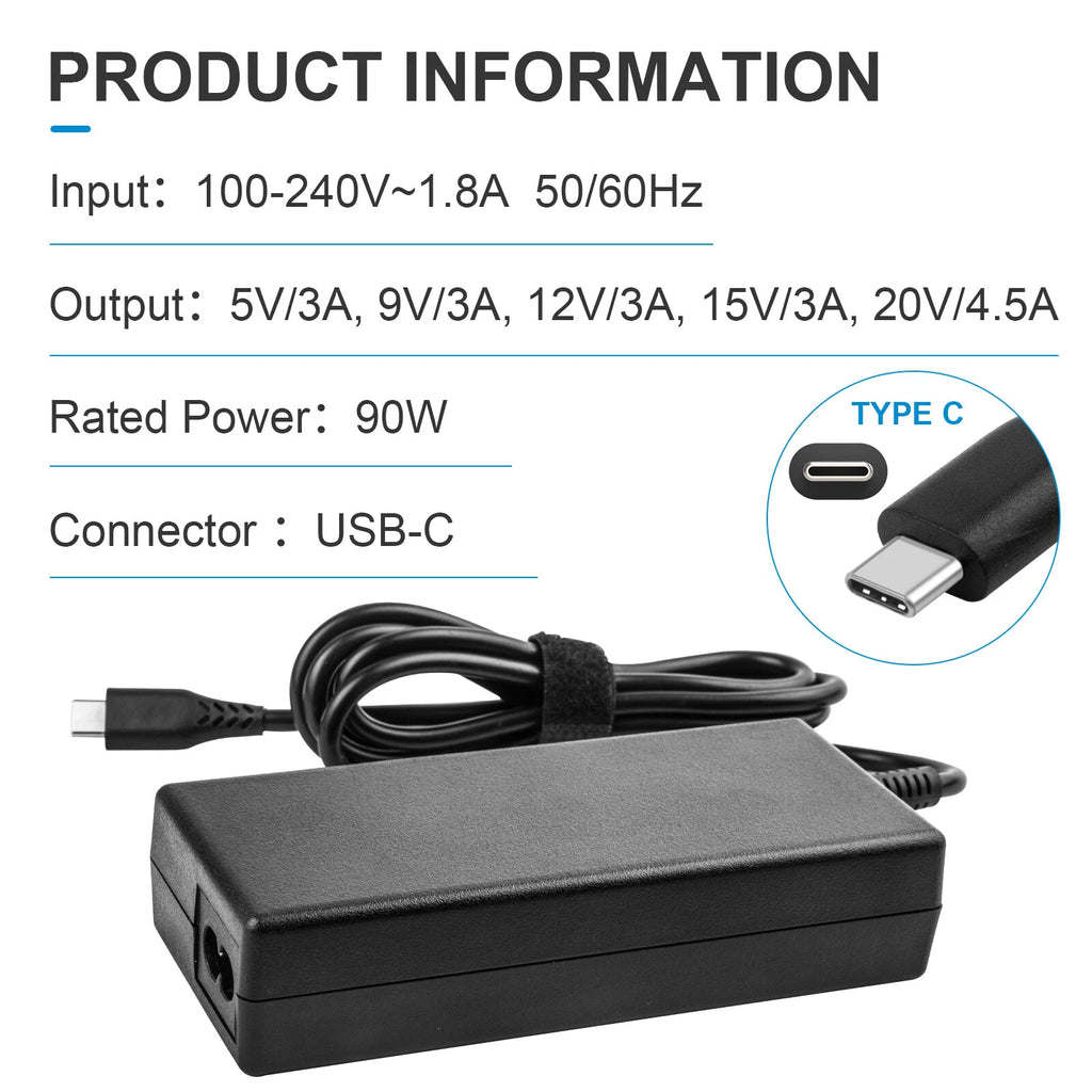 90W USB-C Type-C CAR Power Adapter Laptop Charger For Macbook Lenovo HP Dell