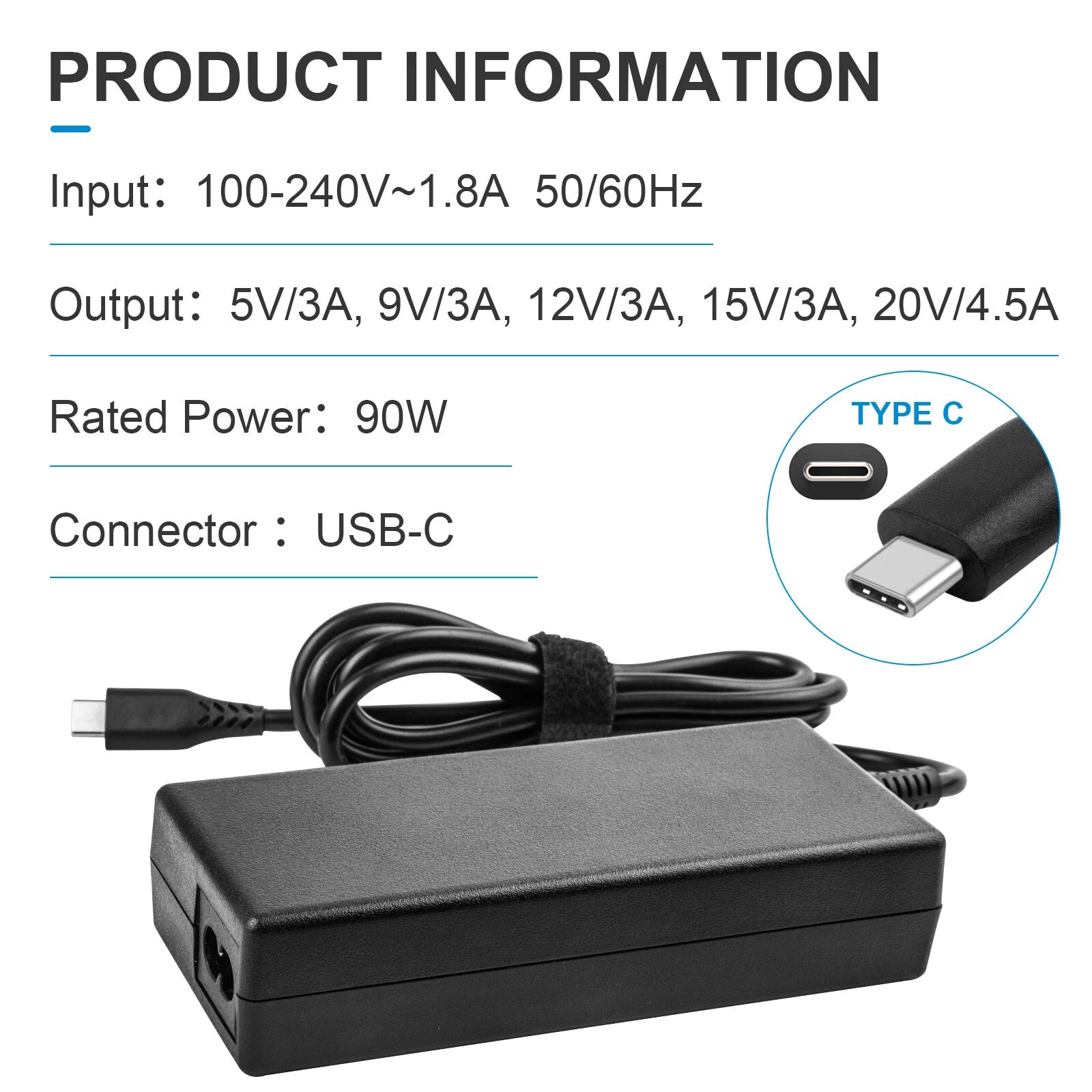 90W USB-C Type-C CAR Power Adapter Laptop Charger For Macbook Lenovo HP Dell