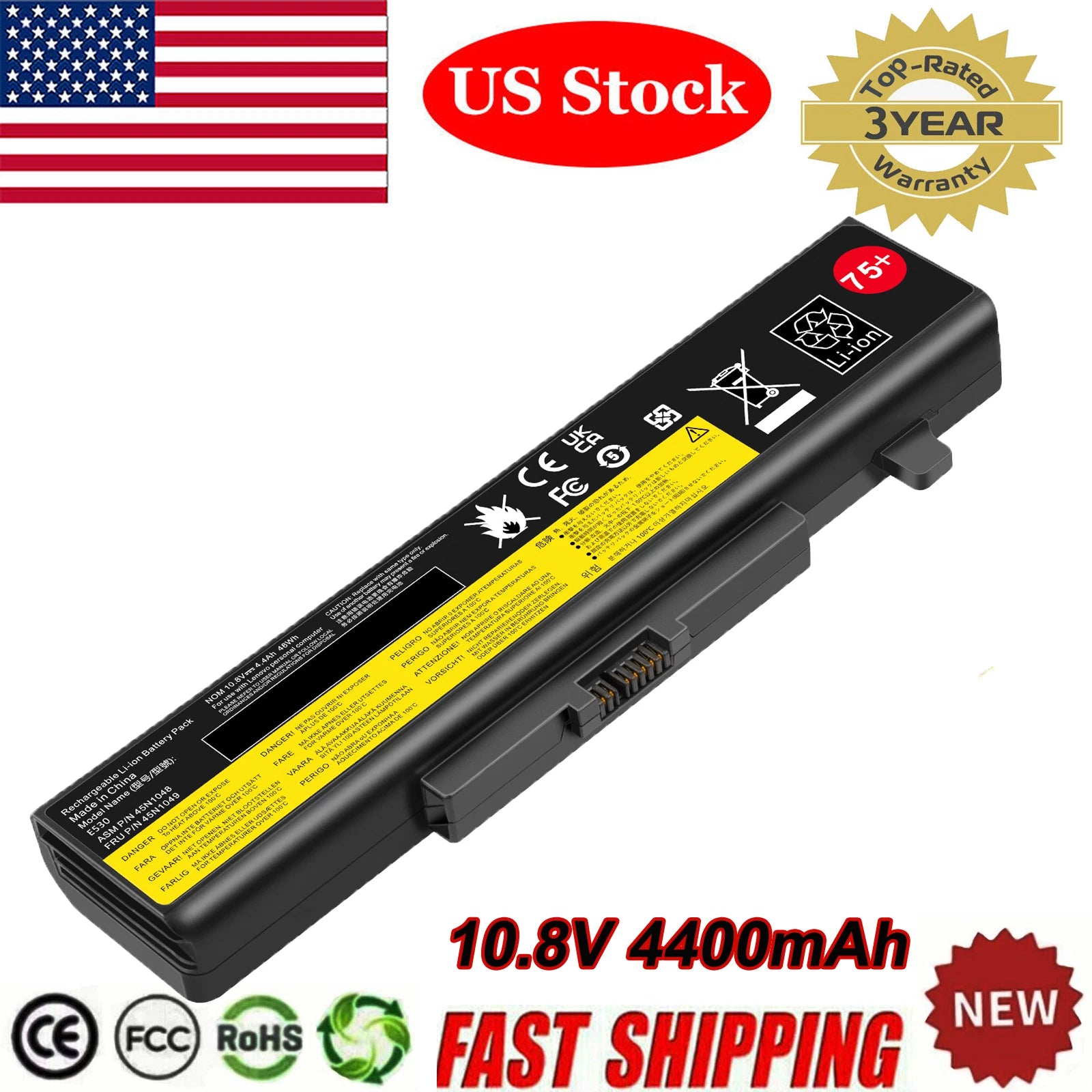 75+ B590 E430 E530 E540 0A36311 Battery for ThinkPad E431 E435 E440 E535 45N1048