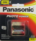 2 Pk Panasonic CR2 3v Lithium Photo Batteries EXP 2019