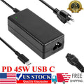 45W Type-C USB-C Laptop Charger for HP Chromebook Lenovo Dell AcerSamsung Switch