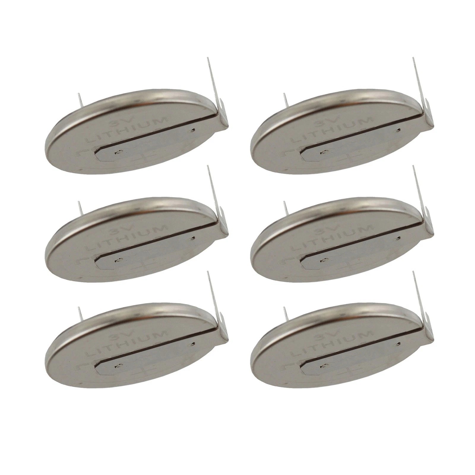 6x CR2025FH-MFR-LF 3V Lithium Coin Battery 2-PIN HORZ for PC RTC Display