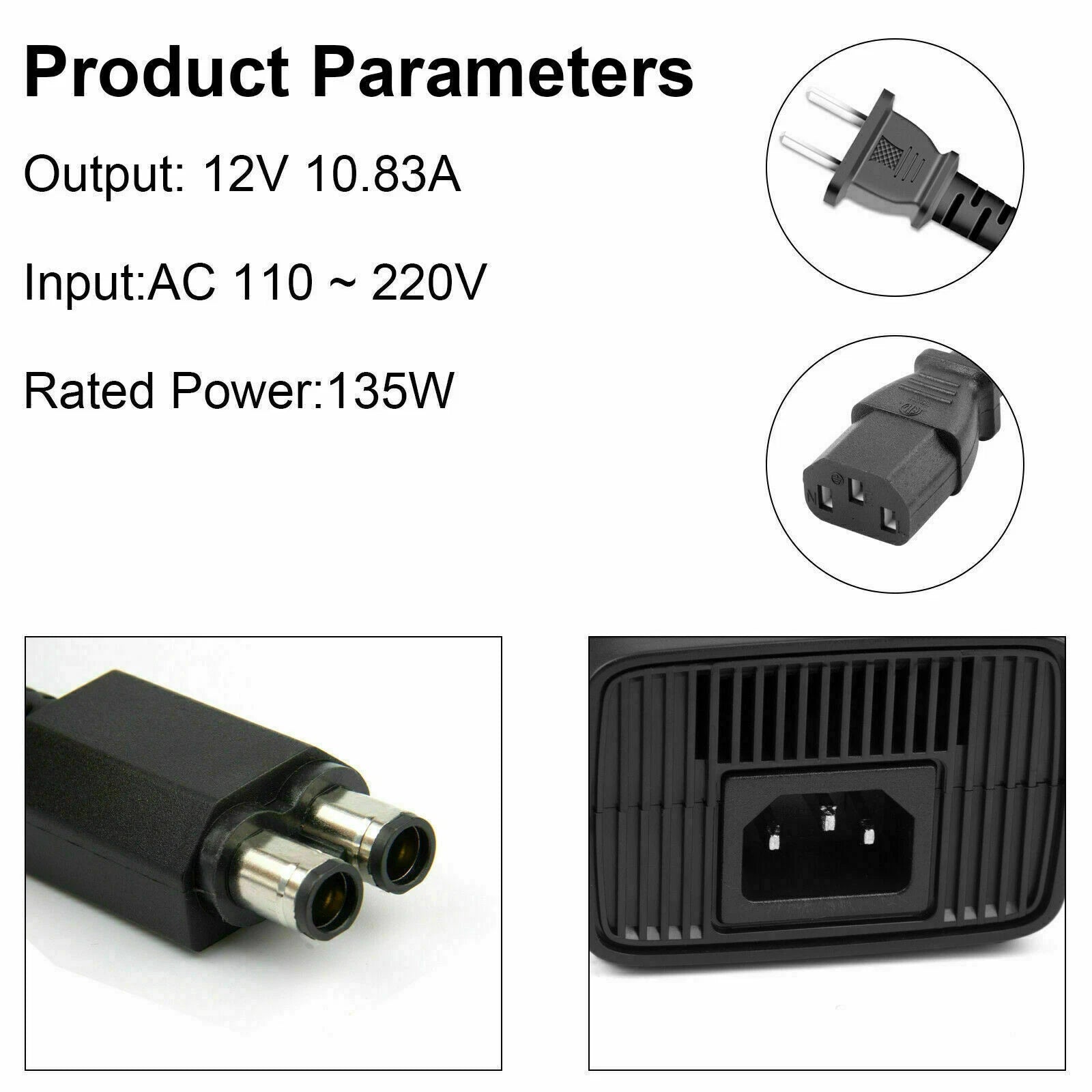 For Xbox One,Power Supply Brick Cord AC Adapter Charger Replacement for Xbox One