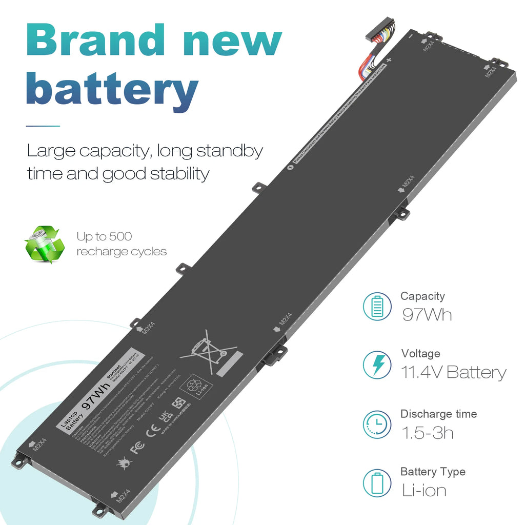 6GTPY Battery For Dell XPS 15 9550 9570 P56F001 Precision 5510 5520 Vostro 750