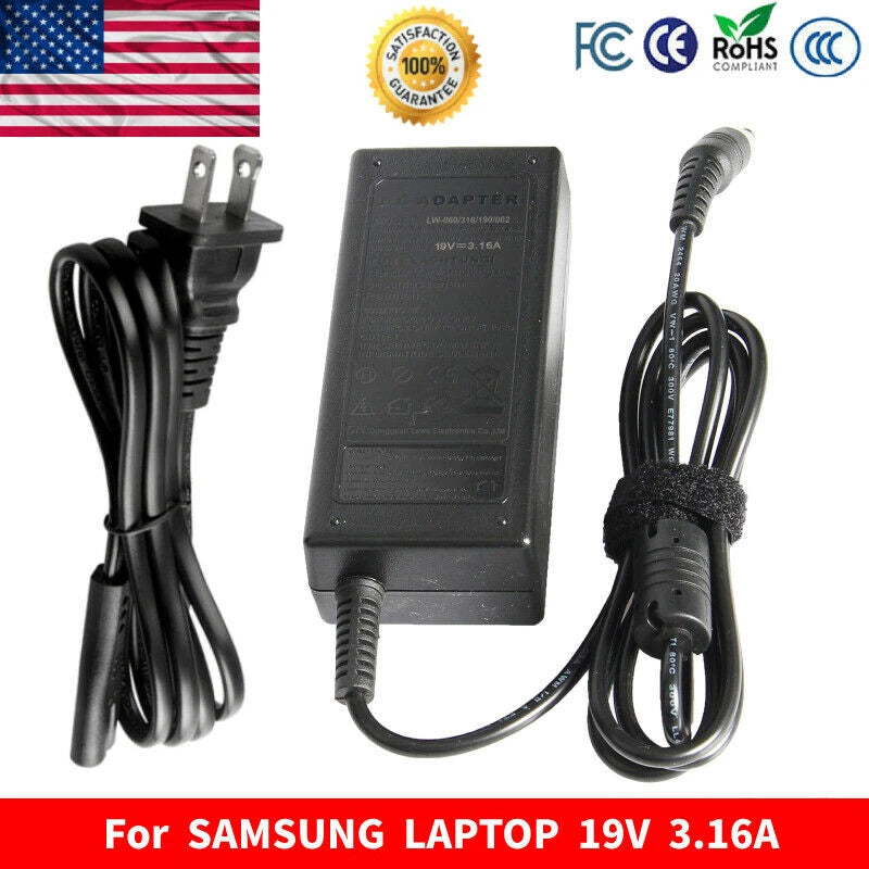 60W Charger For Samsung Np300e5a Np305e5a Np365e5c RV515 RV520 R530 R540 R730