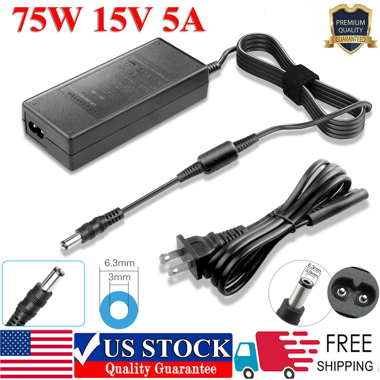 75W AC Power Adapter Charger For Toshiba Tecra A6 A7 A8 A9 A10 M9 M4 M11 M45-S16