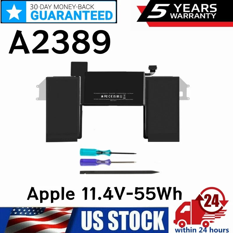 A2389 Battery for MacBook Air 13'' inch 2020 A2337 M1 EMC 3598 MGN53LL/A 55Wh