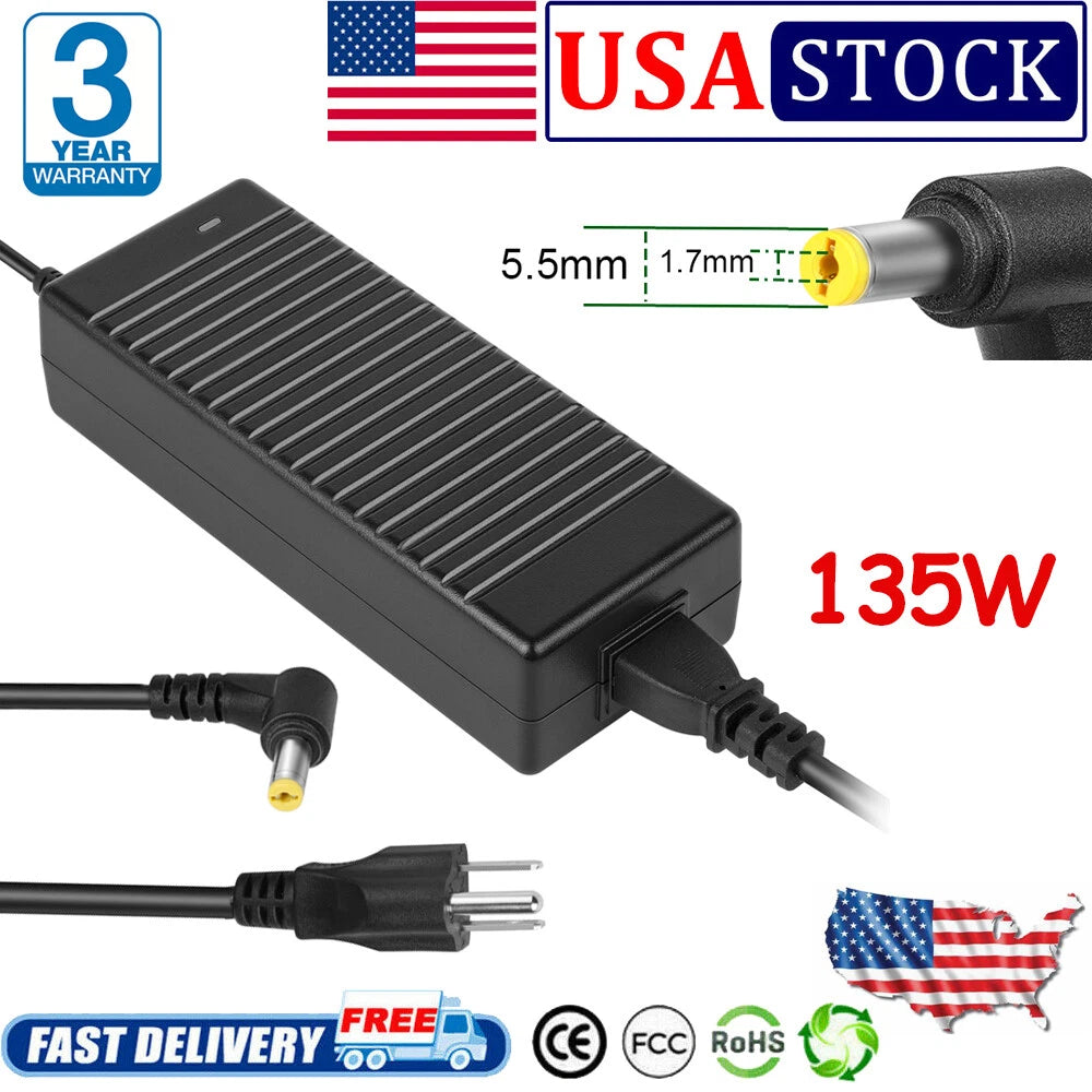 135W AC Charger for Acer Nitro 5 7 N18C3 AN515-51 AN515-53 Laptop Power Adapter