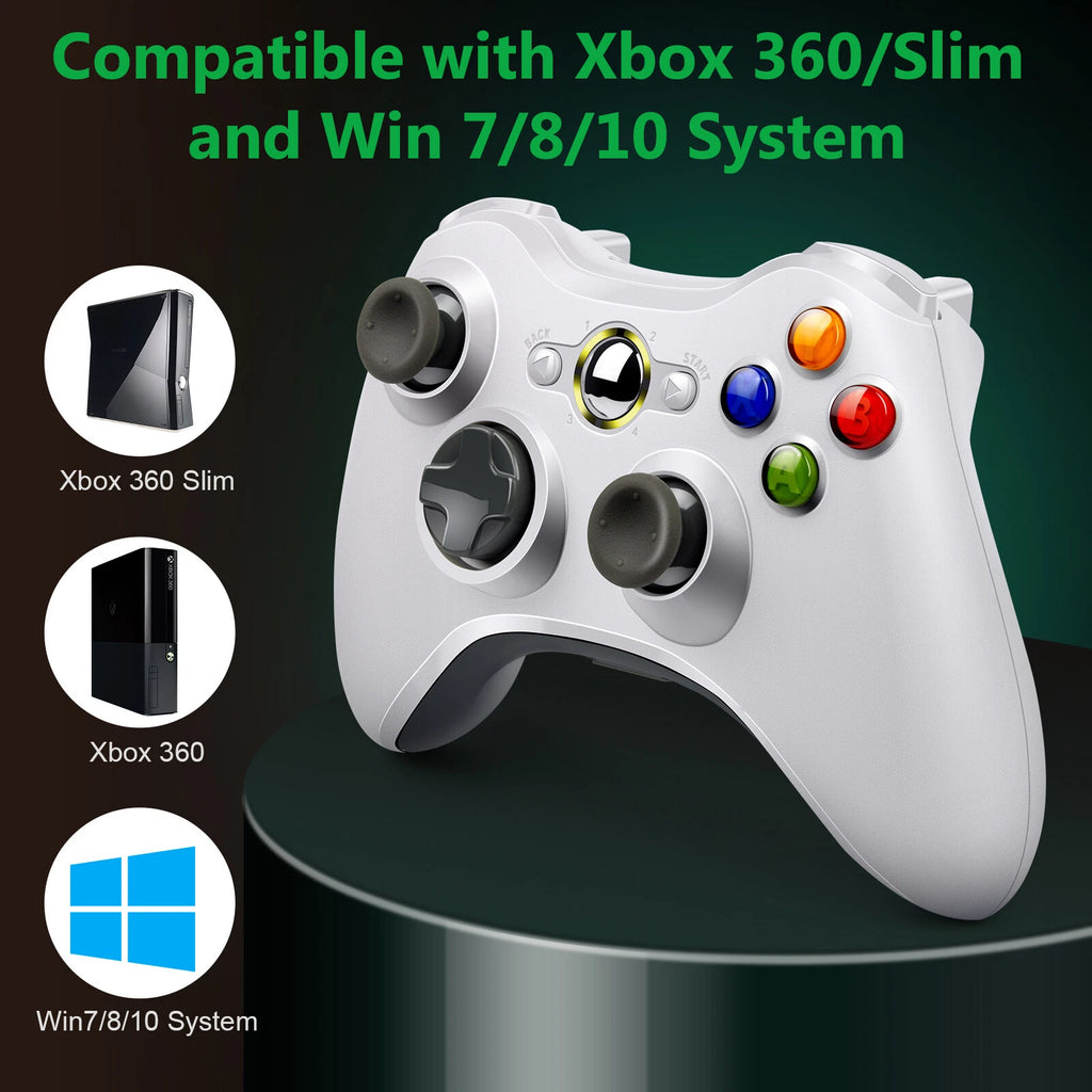 Wireless Gamepad Remote Controller for Microsoft XBOX 360&Battery Pack USB Cable